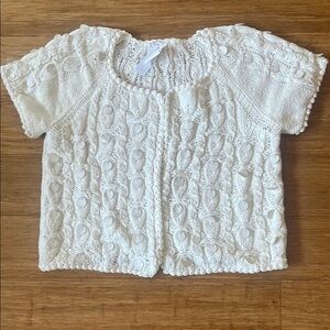 White Knit cardigan Top